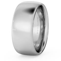 HWNE817 Traditional Court Wedding Ring - 8mm width, Medium depth
