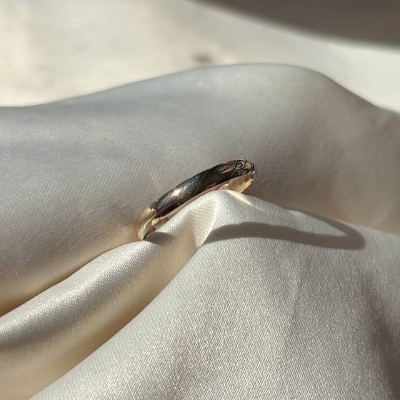 Patterned Plain Wedding Ring