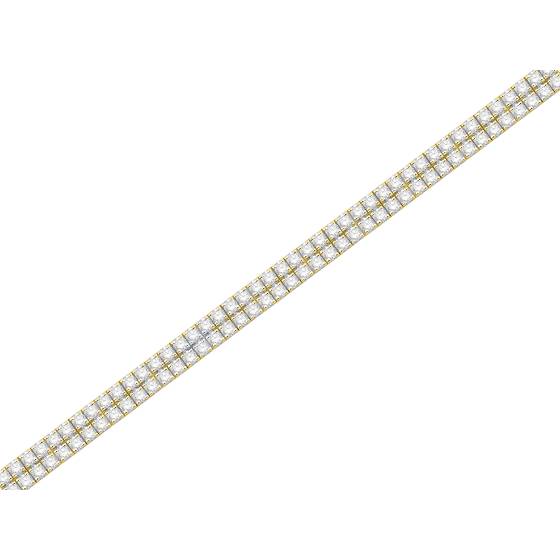4ct Round Diamond Double Row Designer Bracelet