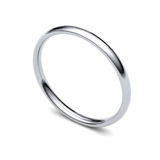 2mm Medium Weight Traditional Court Wedding Ring