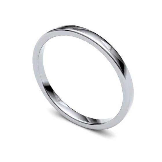 2mm Medium Weight Soft Court Wedding Ring