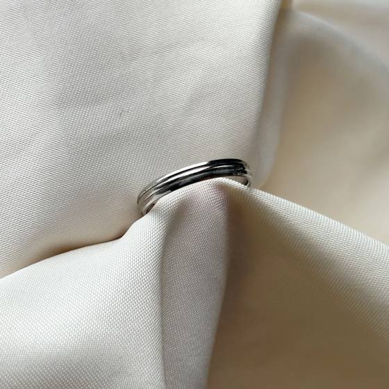 Patterned Plain Wedding Ring