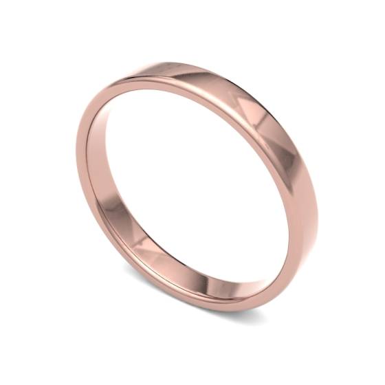 3mm Soft Court Plain Wedding Ring