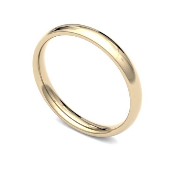 3mm Soft Court Plain Wedding Ring