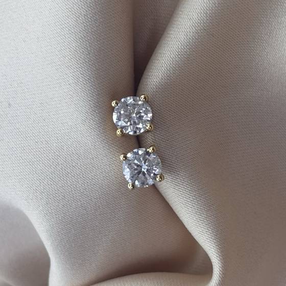 1.44ct SI/F Round Cut Natural Diamond Stud Earrings