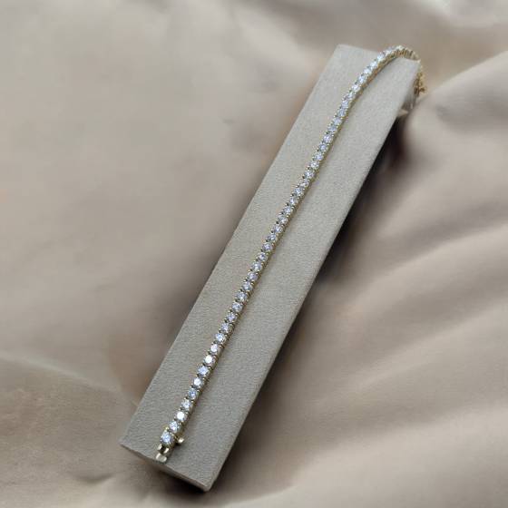 7.00ct VVS1/D-E Round Cut Lab Grown Diamond 7 Inches Tennis Bracelet