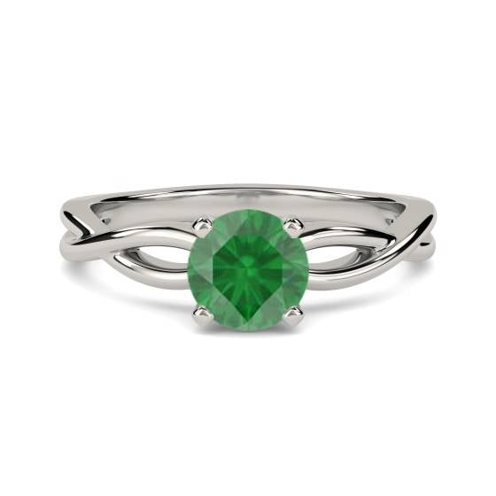 Classic Round Emerald Solitaire Ring