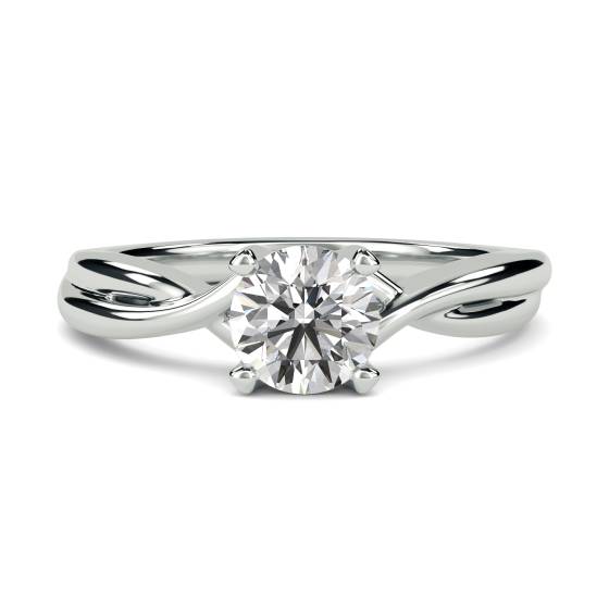 0.60ct VS2/D Round Cut Lab Grown Diamond Solitaire Ring