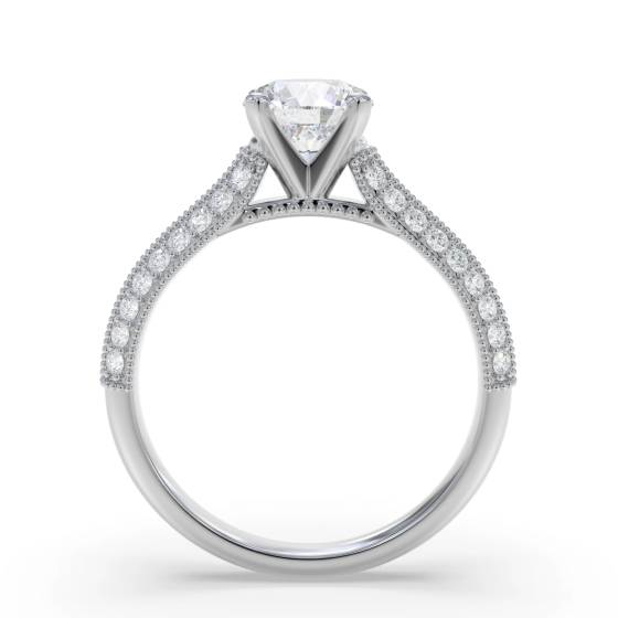 Classic Round Diamond Vintage Ring