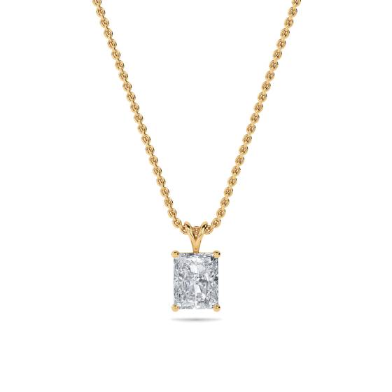 0.50ct IF/D Radiant Cut Labgrown Diamond Solitaire Pendant