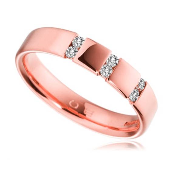 4mm Round Diamond Wedding Ring