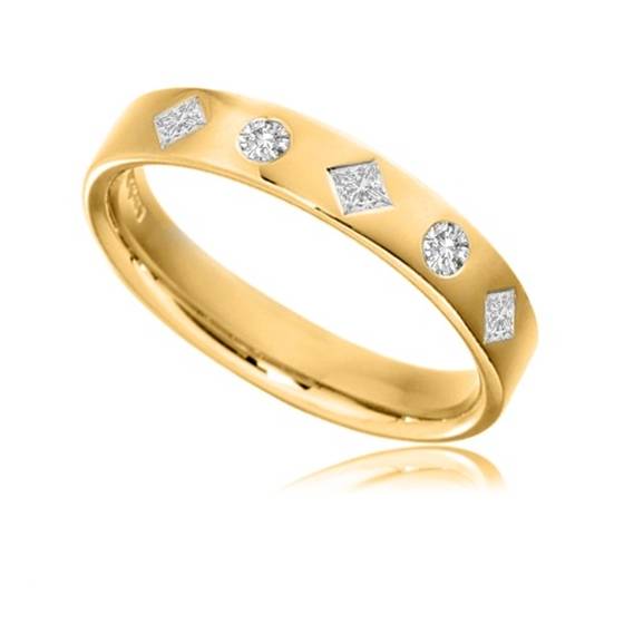 4mm Round Diamond Wedding Ring