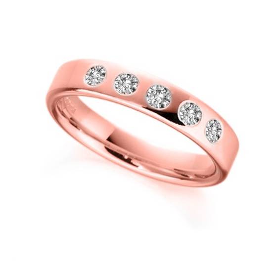 4mm Round Diamond Wedding Ring