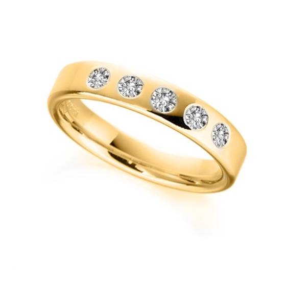 4mm Round Diamond Wedding Ring
