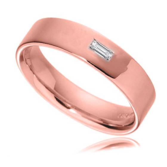 5mm Baguette Diamond Wedding Ring