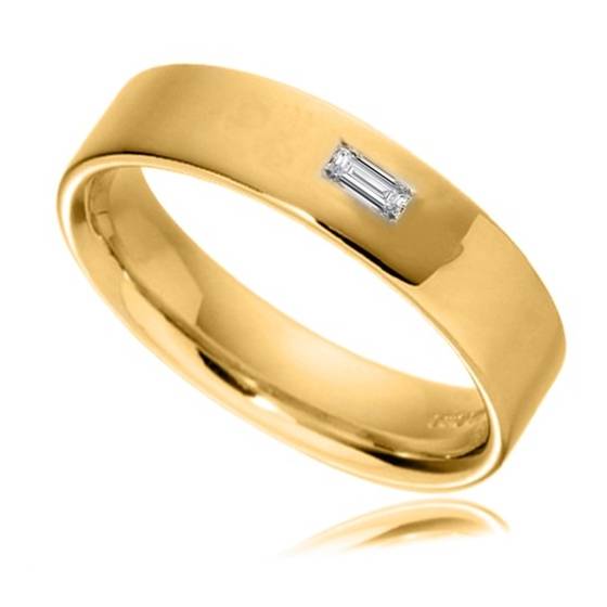 5mm Baguette Diamond Wedding Ring