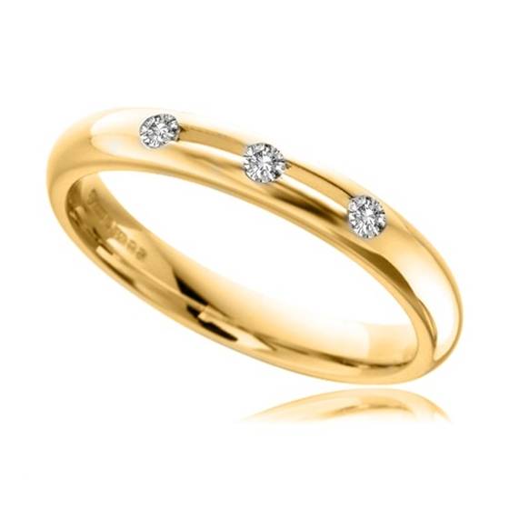 3mm Round Diamond Wedding Ring