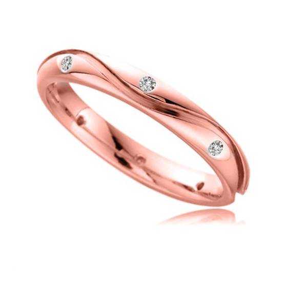 3mm Shaped Diamond Wedding Ring