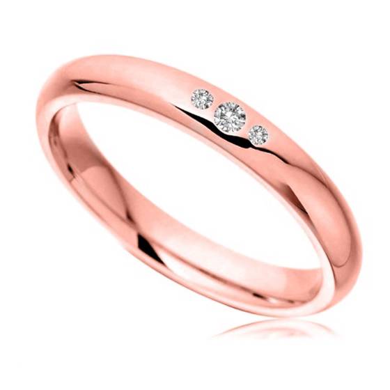 3mm Round Diamond Wedding Ring