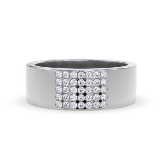 7mm Round Diamond Wedding Ring