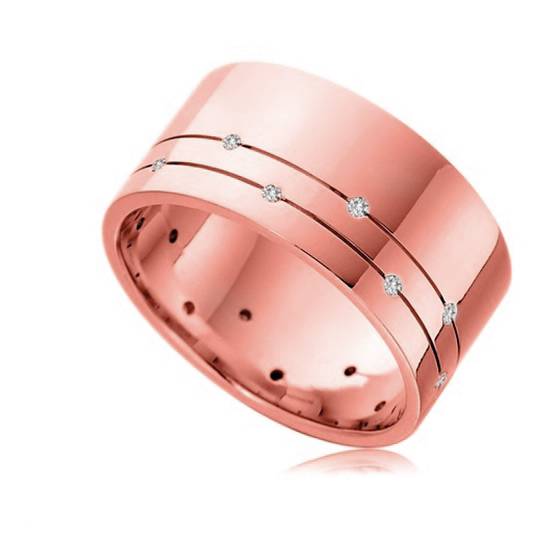 10mm Round Diamond Wedding Ring