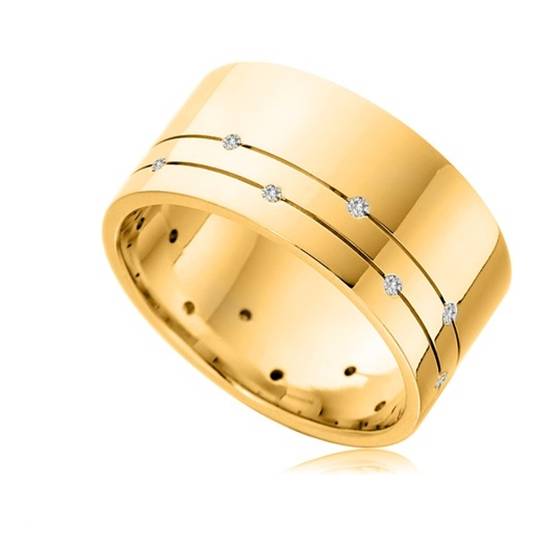 10mm Round Diamond Wedding Ring