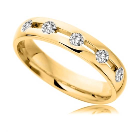 4mm Round Diamond Wedding Ring