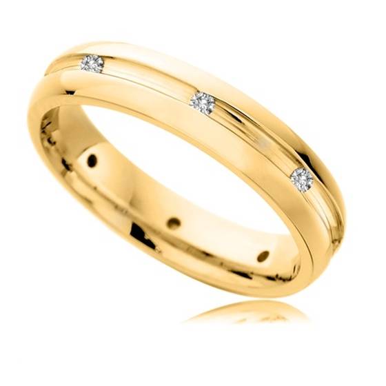 4mm Round Diamond Wedding Ring