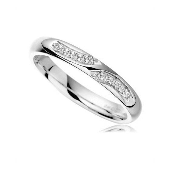 0.10ct VS/F-G Lab Grown Round Diamond Wedding Ring in Platinum