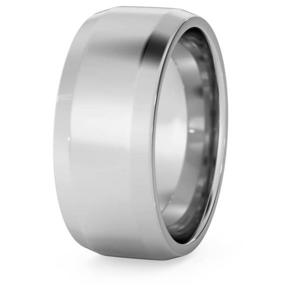 Bevelled Edge Plain Wedding Ring