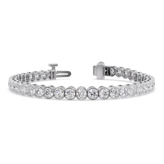 1.25ct VVS/F-G Round Cut Lab Grown Diamond Set Tennis Bracelet