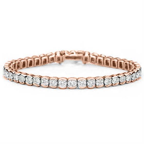 Modern Round Diamond Bezel Set Tennis Bracelet