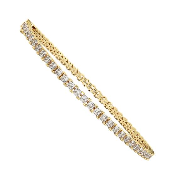 Single Row Princess Diamond Tennis Bracelet