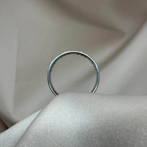 0.30ct VS/F-G Round Cut Natural Diamond Set Wedding Ring