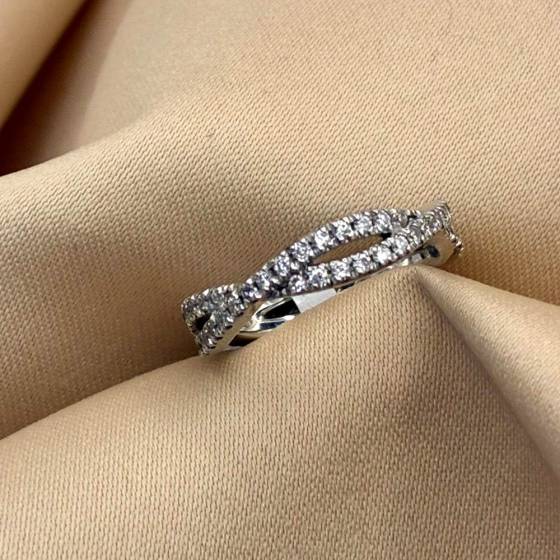 0.65ct VS/F-G Round Cut Natural Diamond Dress Ring