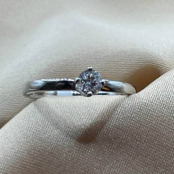 0.30ct SI2/G Round Cut Natural Diamond Solitaire Ring