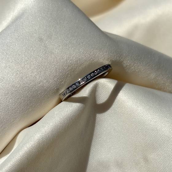 0.20ct VS/F-G Round Cut Natural Diamond Half Eternity Ring