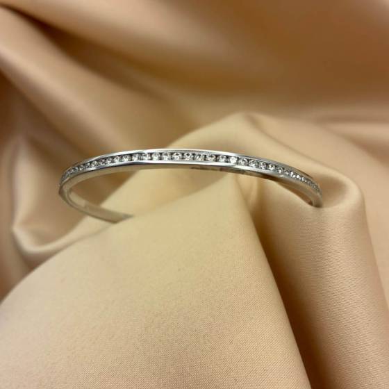 2.50ct VS/E-F Round Cut Natural Diamond Bangle