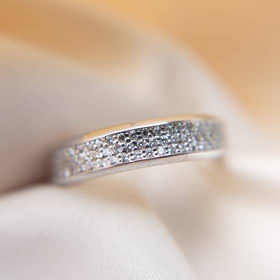 1.25ct SI/F-G Round Cut Natural Diamond Designer Ring