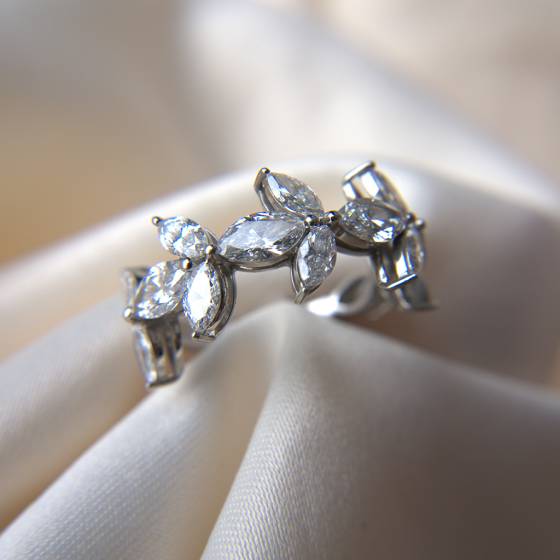 3.00ct VS/F-G Marquise Cut Lab Grown Diamond Dress Ring