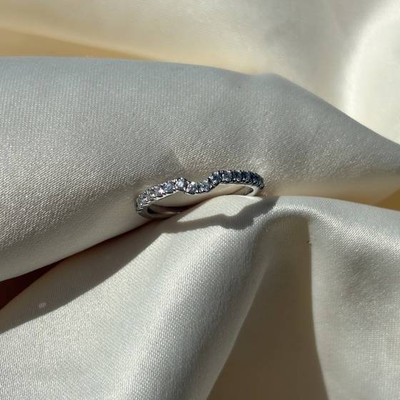 0.25ct SI/I Round Cut Natural Diamond Shaped Wedding Ring