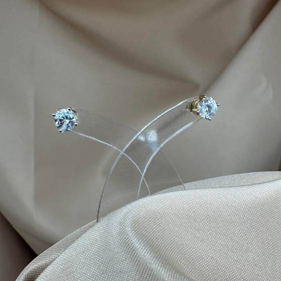 1.03ct SI/F-G Round Cut Natural Diamond Stud earrings