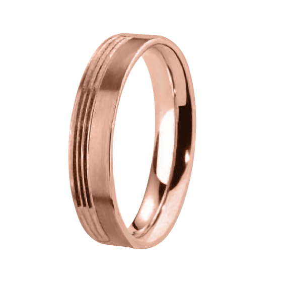 6mm Court Shape Polished With Three Off Centre Grooves