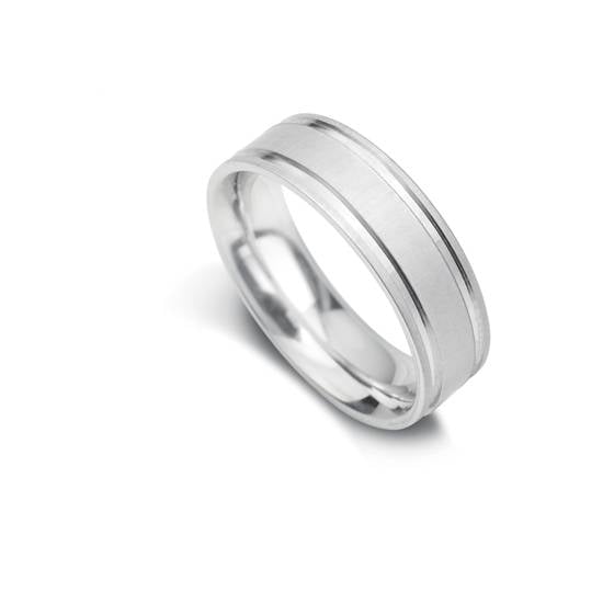 5mm Court Shape Linear Satin With Two Flat Bright Cut Lines