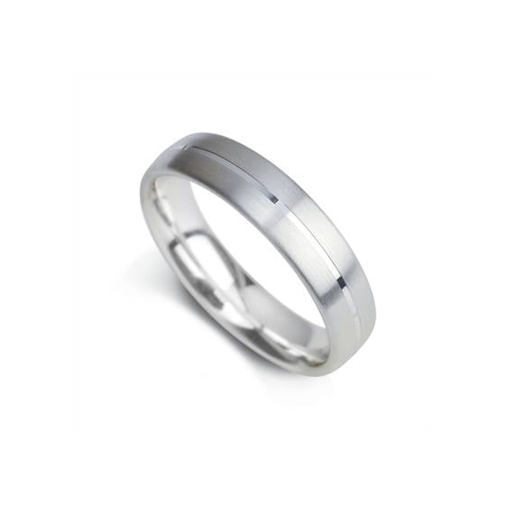 6mm Court Shape Satin Finish With A Bright Cut Channel