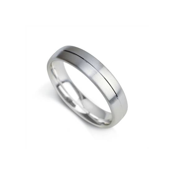 6mm Court Shape Satin Finish With A Central Groove