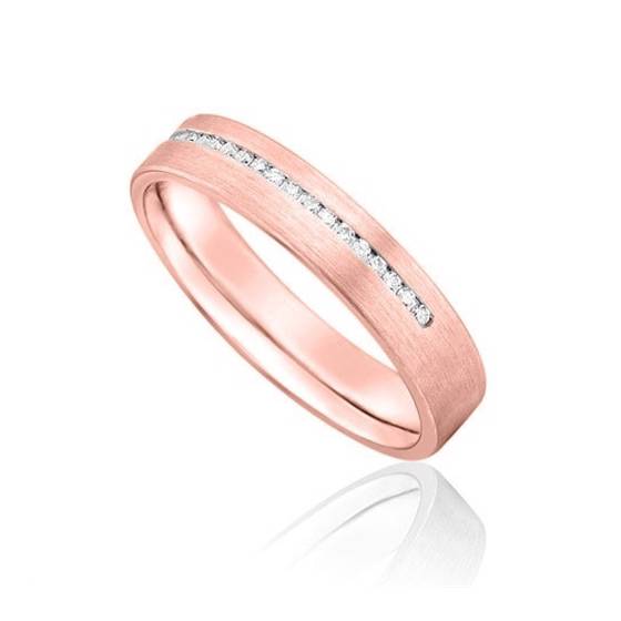 Half Set 4mm Roiund Diamond Wedding Ring