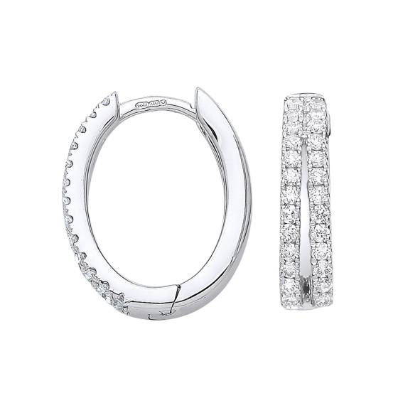 9k White Gold 0.51ct Diamond Earrings