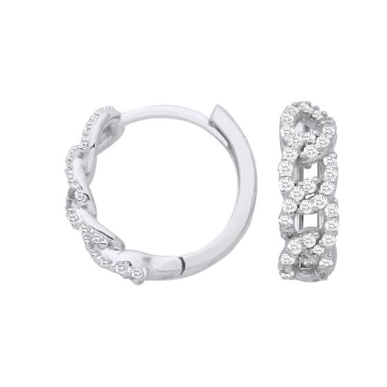 9k White Gold Diamond 0.25ct Huggie Earrings