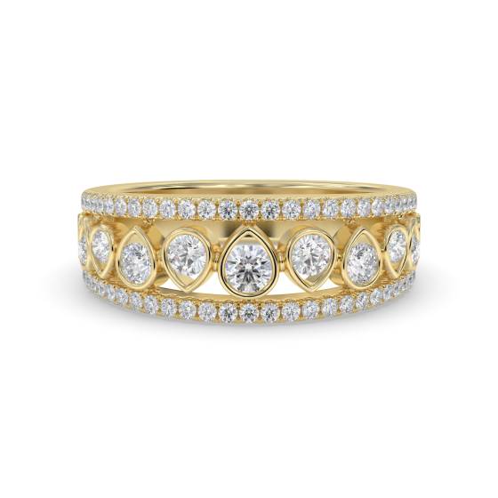 0.70ct Unique Round Diamond Dress Ring